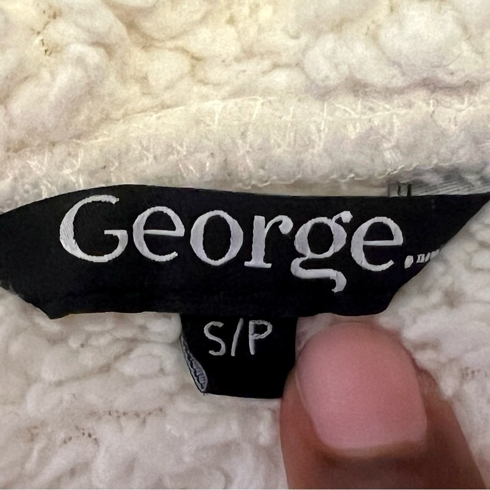 Sale George Women’s Fleece Jacket S Sherpa Cream - Picture 8 of 11
